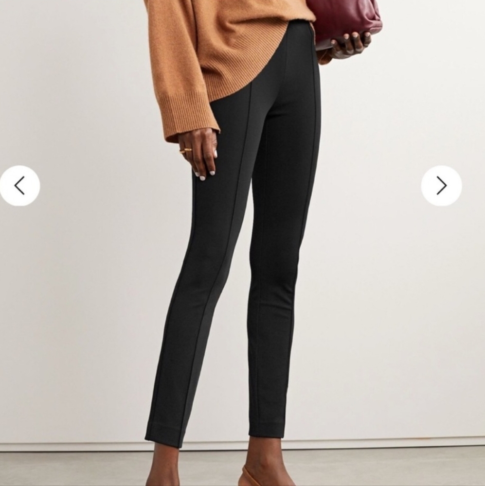 The Row Stretch Black Slim Pant